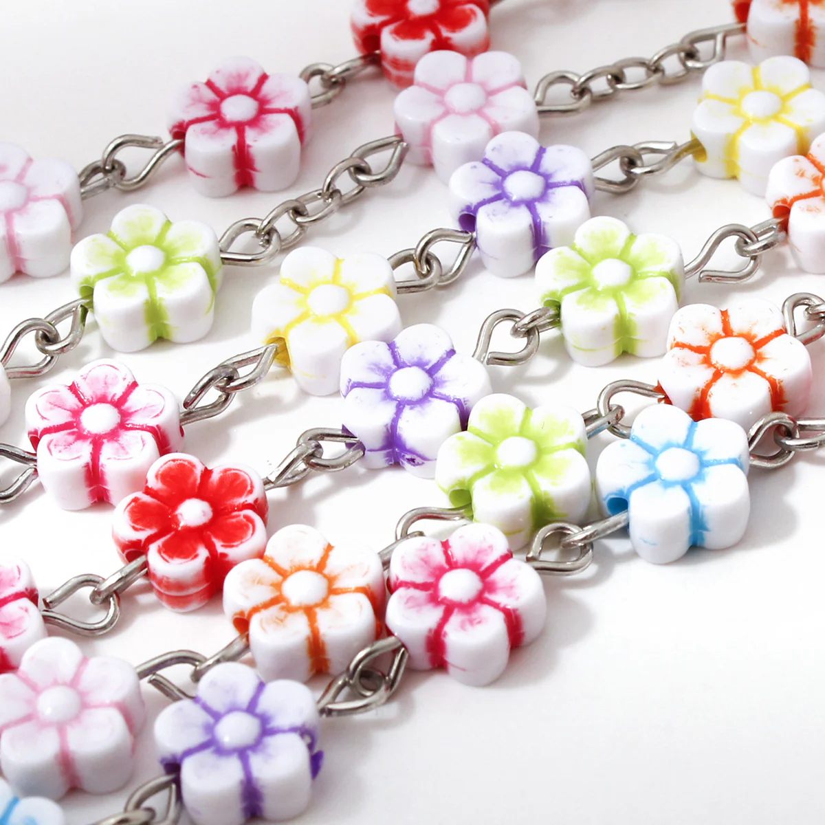 Colorful Cherry Blossom Beads Rosary - Image 2