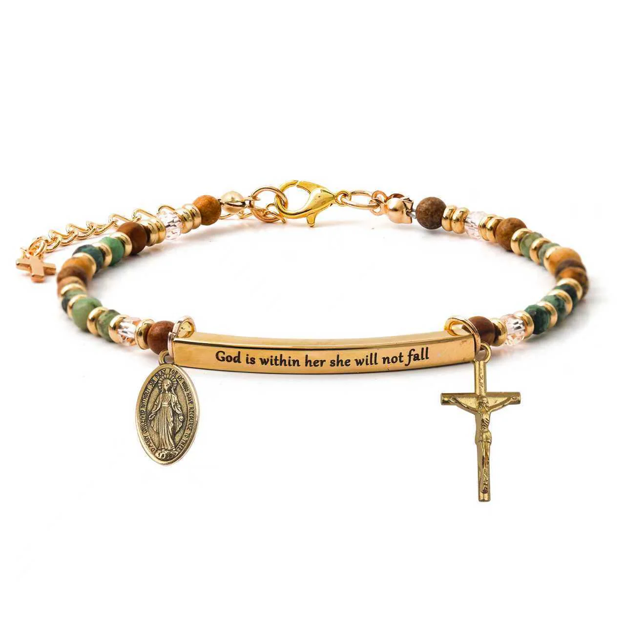 crucifix and Miraculous Medal Bracelet - Image 5