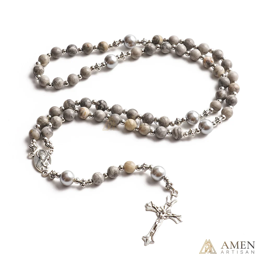 【Deal Today】Map Jasper Rosary - Image 3