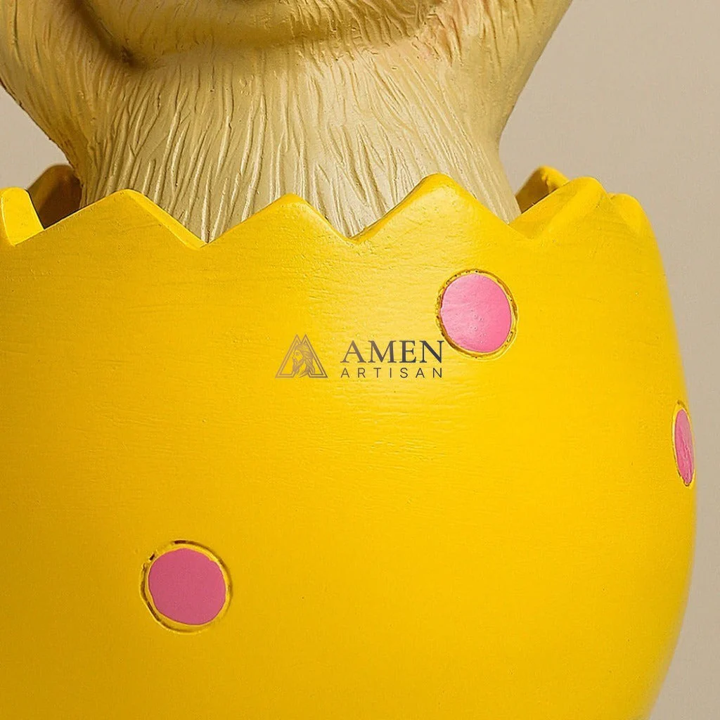 Easter Bunny Egg Statue Amen Artisan - Image 6