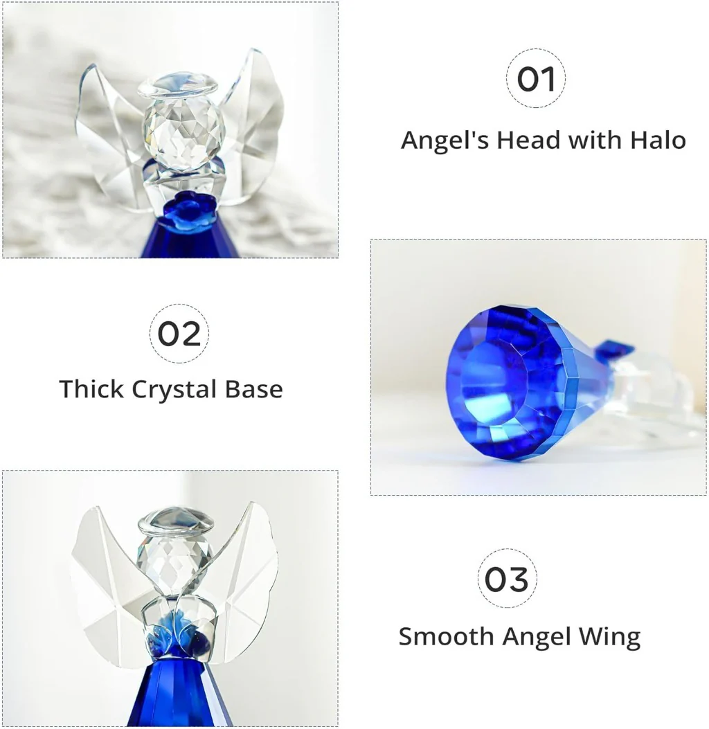 Handmade Crystal Angel Figurine Amen Artisan - Image 5