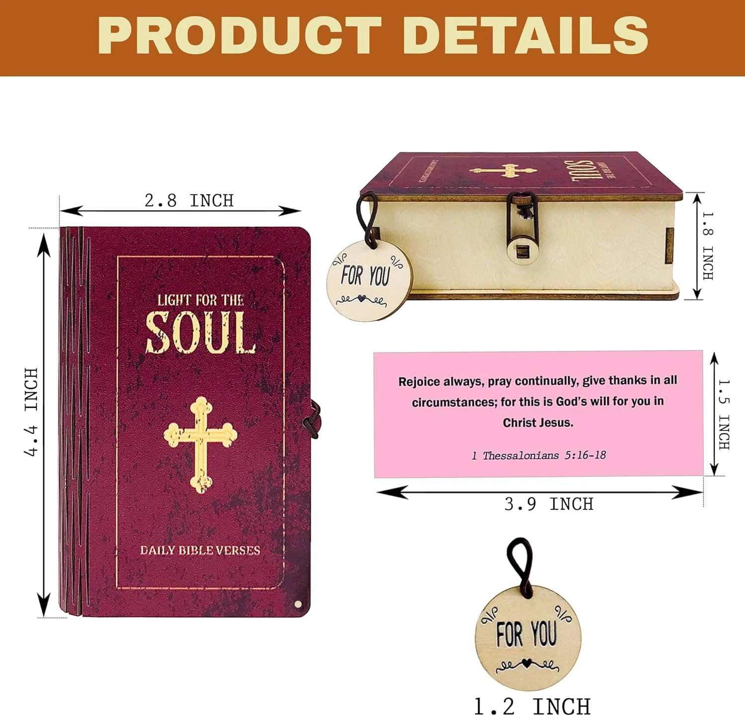 Handmade Wooden Bible Verses Box - Image 6