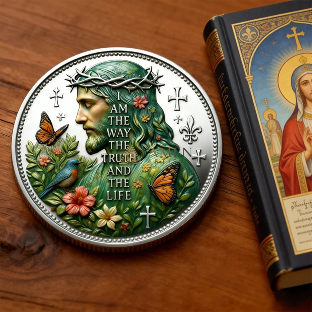 Jesus & Colossians 1:17 Commemorative Coin Amen Artisan - Image 3