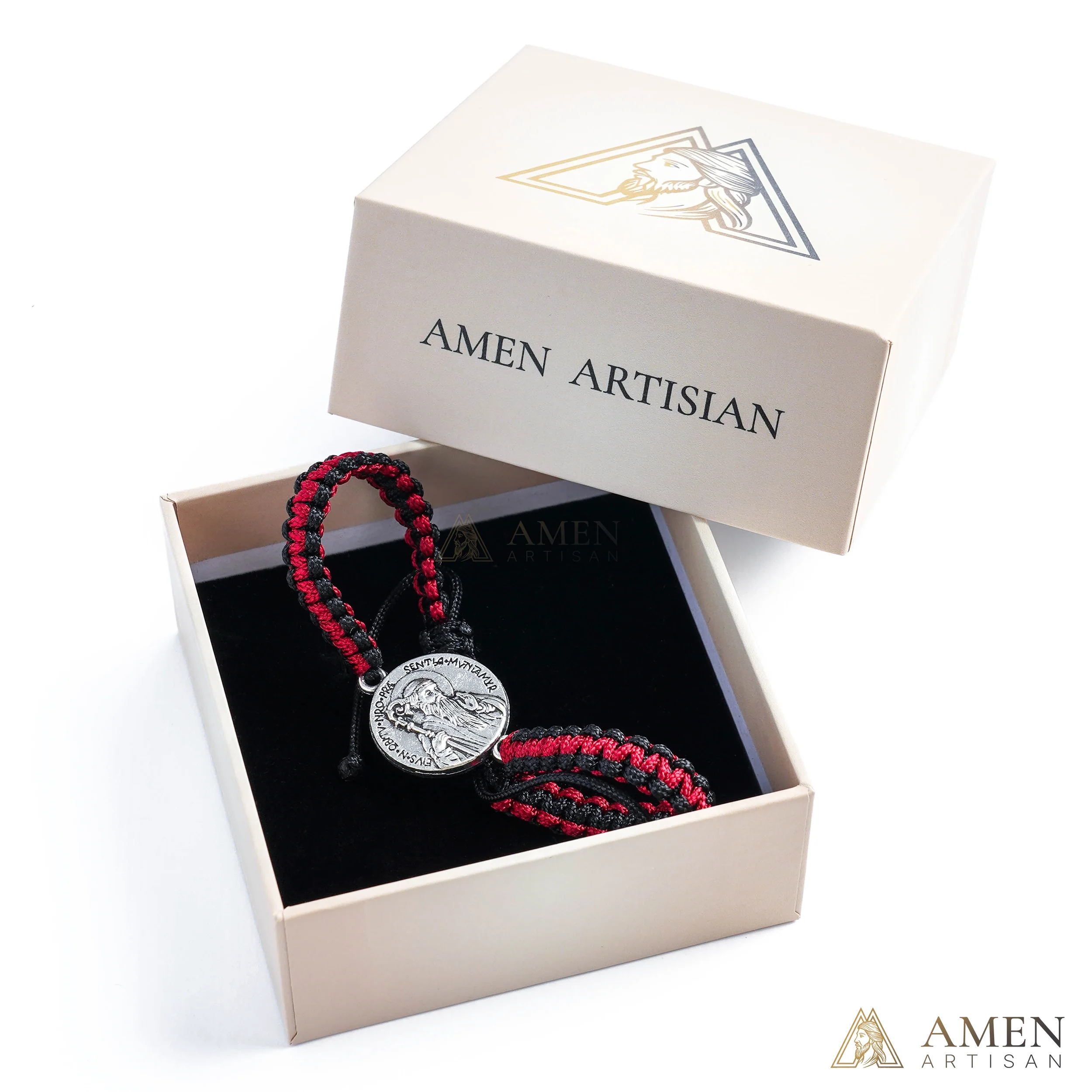 Saint Benedict Medal Braided Bracelet - Image 5