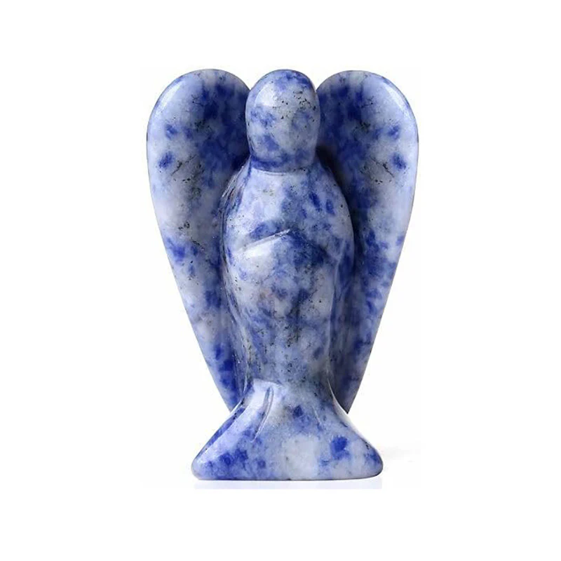 Natural Crystal Angel Figurine Gemstone Energy Keeper, Healing Guardian Decor Amen Artisan - Image 17