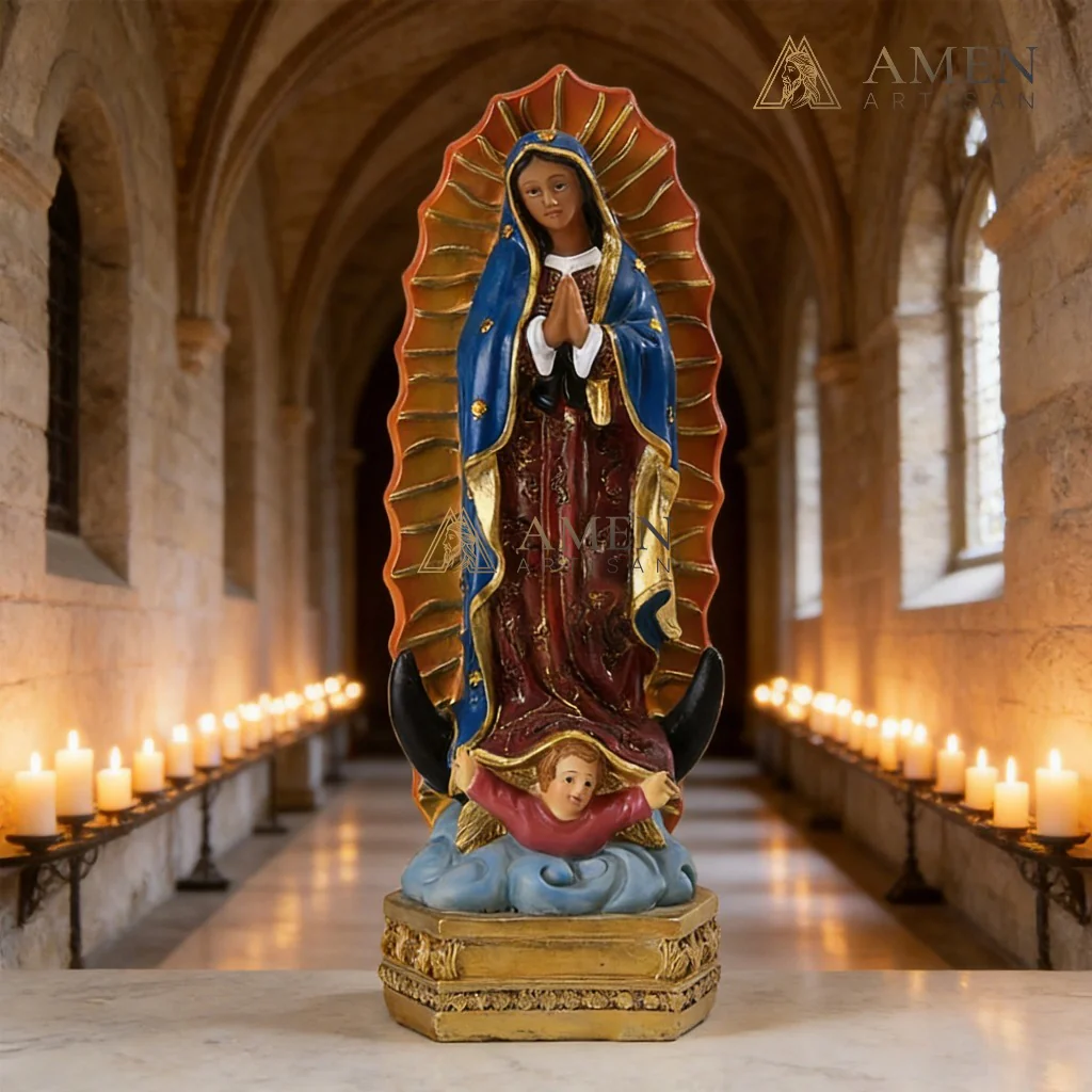 Our Lady of Guadalupe Statue Amen Artisan - Image 2