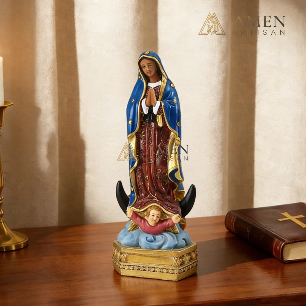 Our Lady of Guadalupe Statue Amen Artisan - Image 4