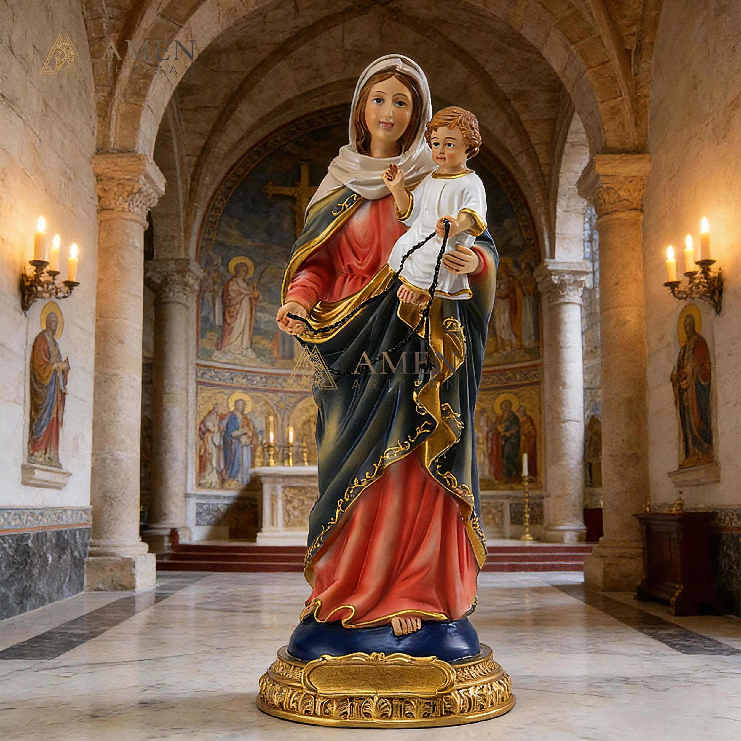 Madonna and Child Statue Amen Artisan - Image 2