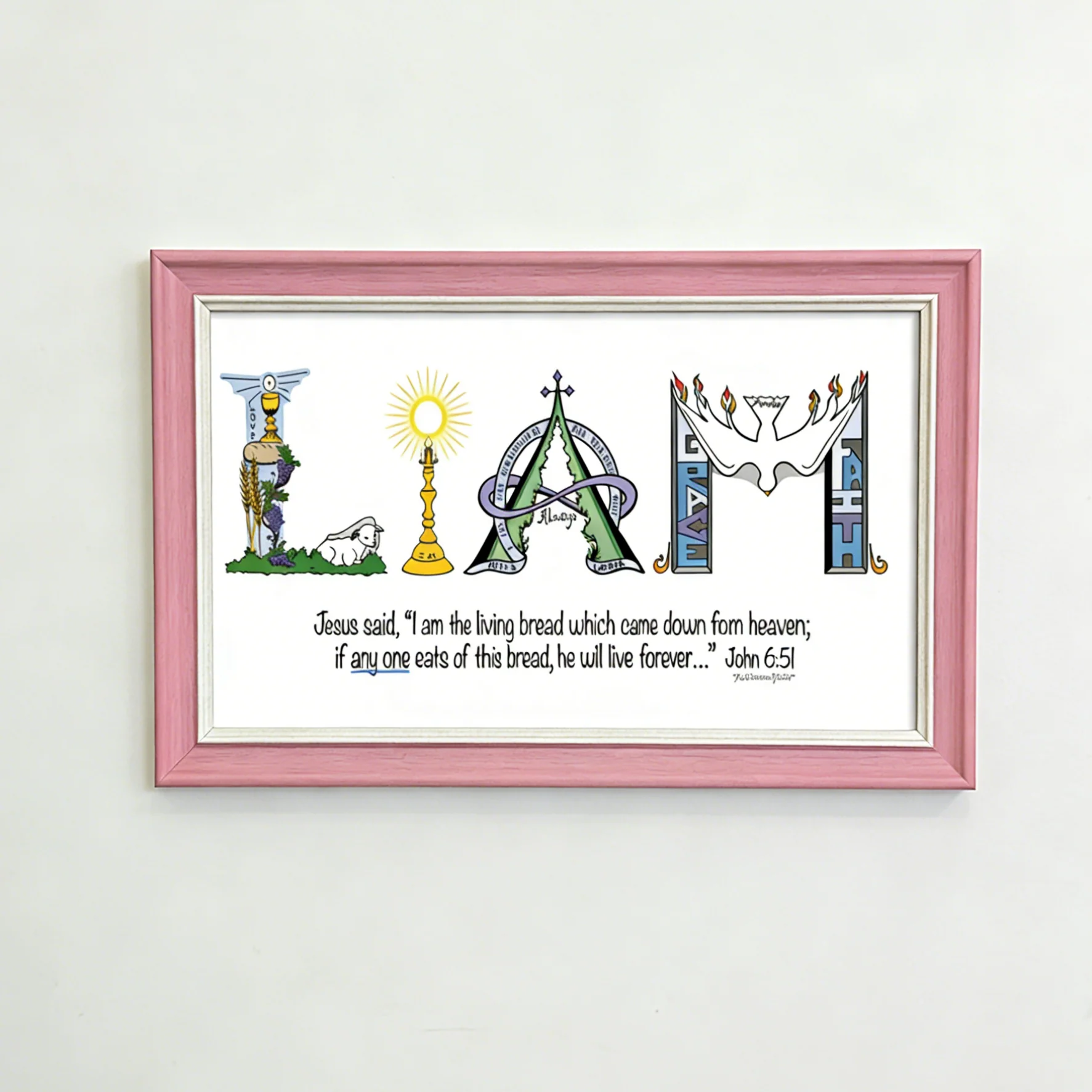Personalized Christian Name Art Frame - A Name. A Promise. A Gift That Lasts Forever. - Image 6