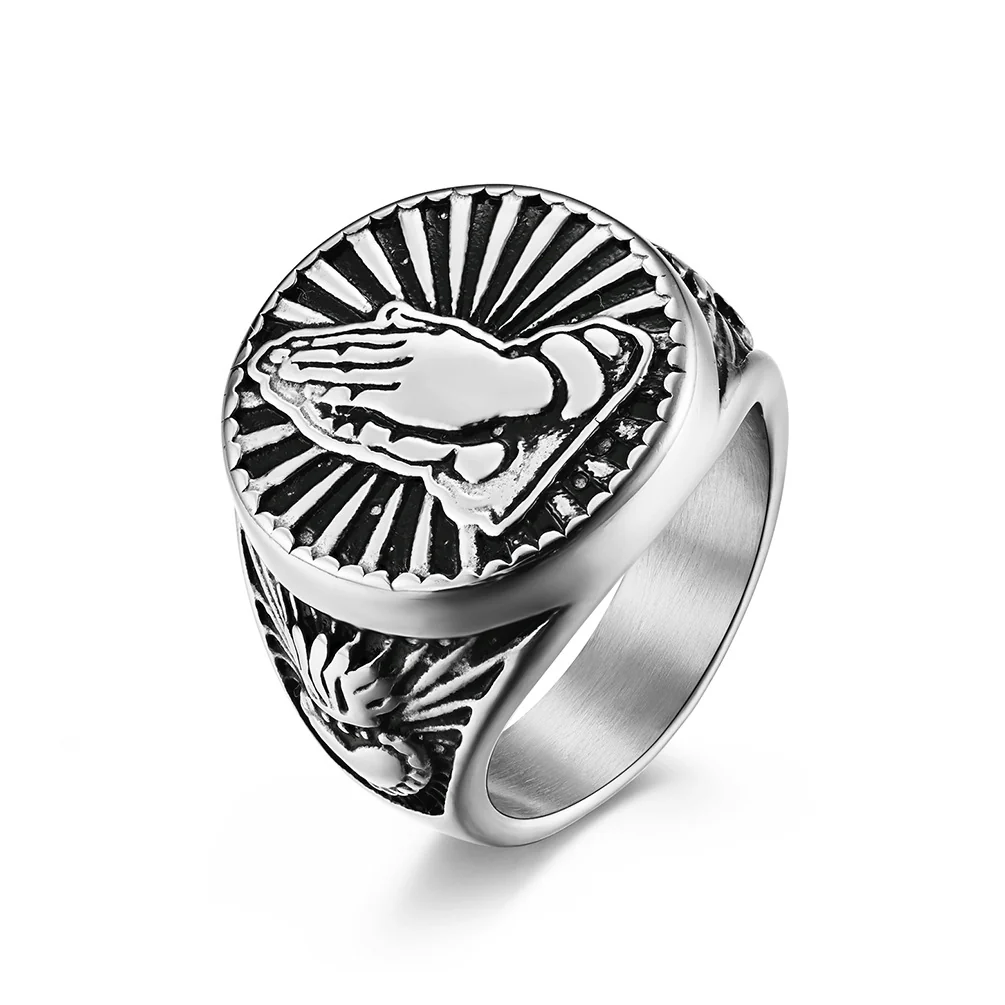 Amen Artisan Praying Hand Ring - Image 7