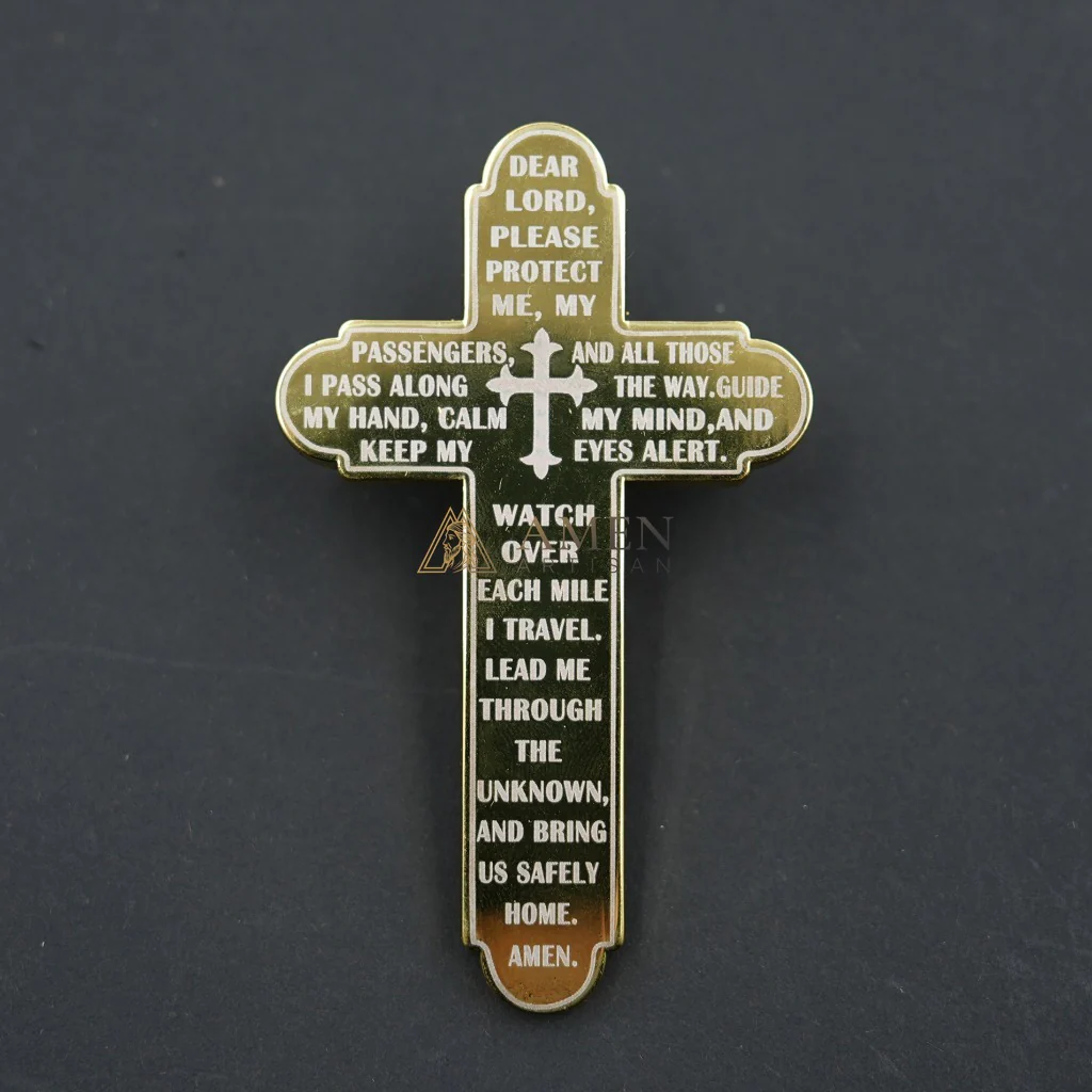 Protective Cross Car Visor Clip Amen Artisan - Image 8