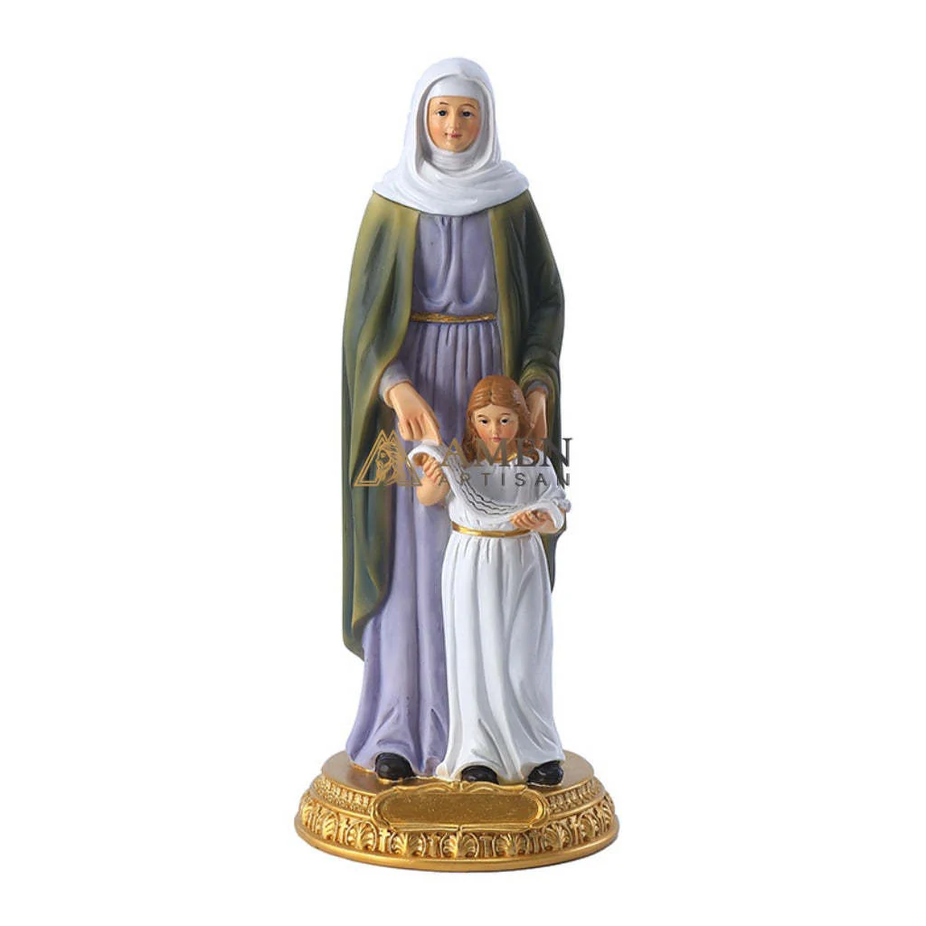 Saint Anne with Young Mary Statue Amen Artisan - Image 5