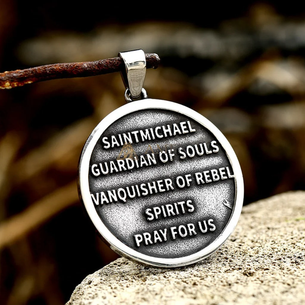 Saint Michael the Archangel Pendant Necklace Amen Artisan - Image 2