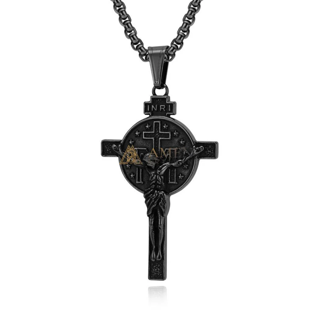 Titanium Steel Crucifix Necklace Amen Artisan - Image 11